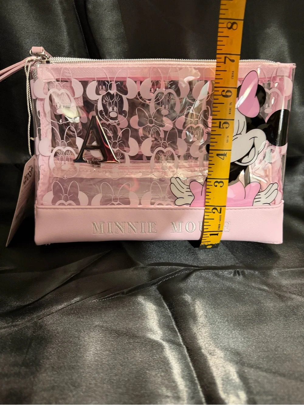 Minnie Mouse Clear Pink tri-fold Cosmetic Pouch